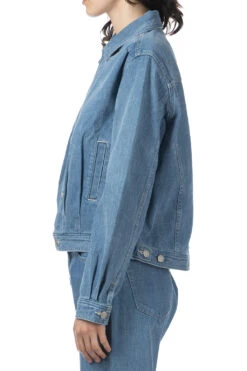 SELVEDGE FADED LIGHT DENIM BLOUSON - Light Indigo -ICHI Sales Shop AURALEE SELVEDGE FADED LIGHT DENIM BLOUSON Light Indigo A24SB04DE 003