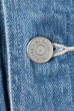 SELVEDGE FADED LIGHT DENIM BLOUSON - Light Indigo -ICHI Sales Shop AURALEE SELVEDGE FADED LIGHT DENIM BLOUSON Light Indigo A24SB04DE 007