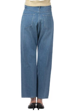 SELVEDGE FADED LIGHT DENIM PANTS - Light Indigo -ICHI Sales Shop AURALEE SELVEDGE FADED LIGHT DENIM PANTS Light Indigo A24SP06DE 04