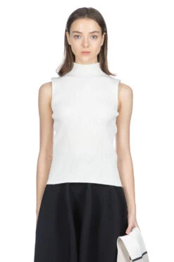 Portrait Sleeveless Top - White