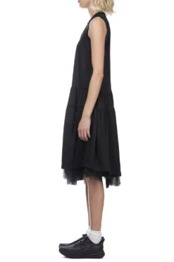 Honeycomb X Nylon Tulle Sleeveless Dress - Black -ICHI Sales Shop Comme Des Garcons Comme Des Garcons honeycomb x nylon tulle sleeveless dress Black RM T011 51 03