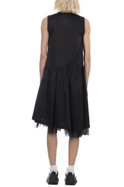 Honeycomb X Nylon Tulle Sleeveless Dress - Black -ICHI Sales Shop Comme Des Garcons Comme Des Garcons honeycomb x nylon tulle sleeveless dress Black RM T011 51 04