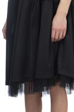 Honeycomb X Nylon Tulle Sleeveless Dress - Black -ICHI Sales Shop Comme Des Garcons Comme Des Garcons honeycomb x nylon tulle sleeveless dress Black RM T011 51 07