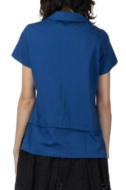 Cotton Jersey X Cotton Cloth Shirt - Blue -ICHI Sales Shop Comme Des Garcons TAO Cotton Jersey x Cotton Cloth Shirt Blue TM T008 051 2 04