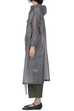 Cagoule Dress - Grey Nylon Micro Ripstop -ICHI Sales Shop Engineered Garments Cagoule Dress Grey Nylon Micro Ripstop 24S1WG010 KD017 03 w