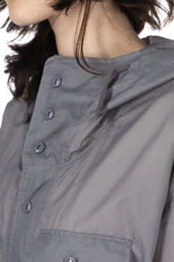 Cagoule Dress - Grey Nylon Micro Ripstop -ICHI Sales Shop Engineered Garments Cagoule Dress Grey Nylon Micro Ripstop 24S1WG010 KD017 05 w