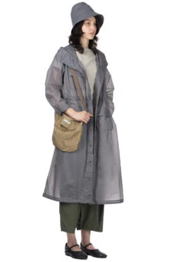 Cagoule Dress - Grey Nylon Micro Ripstop -ICHI Sales Shop Engineered Garments Cagoule Dress Grey Nylon Micro Ripstop 24S1WG010 KD017 08 w