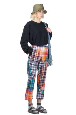 STK Pant - Multi Color Triangle Patchwork Madras -ICHI Sales Shop Engineered Garments STK Pant Multi Color Triangle Patchwork Madras 24S1WB004 SW013 2008