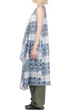 Wrap Vest Dress - Blue X Grey Poly Crochet 12 Wrap Vest Dress - Blue X Grey Poly Crochet -ICHI Sales Shop Engineered Garments Wrap Vest Dress Blue x Grey Poly Crochet 24S1WG015 IB003 2003