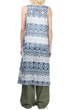 Wrap Vest Dress - Blue X Grey Poly Crochet 13 Wrap Vest Dress - Blue X Grey Poly Crochet -ICHI Sales Shop Engineered Garments Wrap Vest Dress Blue x Grey Poly Crochet 24S1WG015 IB003 2004
