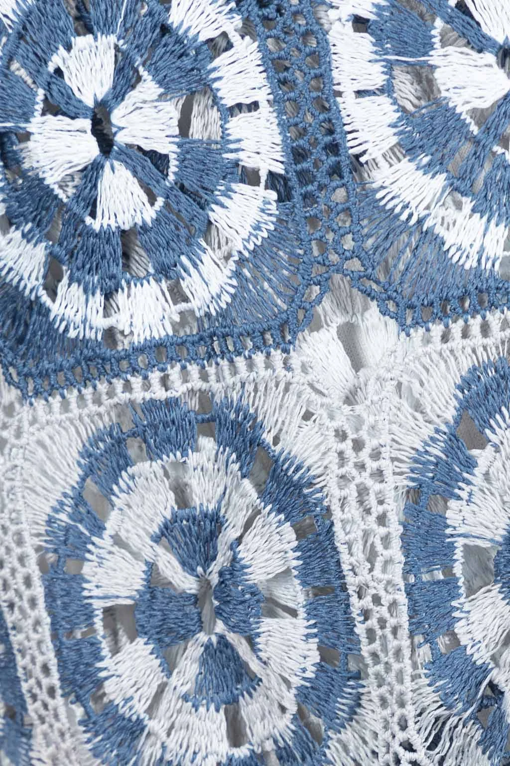 Wrap Vest Dress - Blue X Grey Poly Crochet 8 Wrap Vest Dress - Blue X Grey Poly Crochet - Image 6