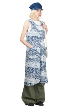 Wrap Vest Dress - Blue X Grey Poly Crochet 17 Wrap Vest Dress - Blue X Grey Poly Crochet -ICHI Sales Shop Engineered Garments Wrap Vest Dress Blue x Grey Poly Crochet 24S1WG015 IB003 2008