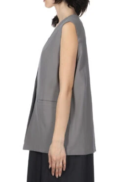Cotton Vest - Grey -ICHI Sales Shop Evam Eva Cotton Vest Grey E241T075 80 noe 2003