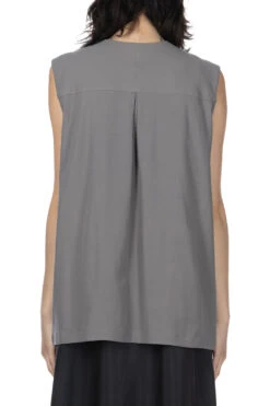 Cotton Vest - Grey -ICHI Sales Shop Evam Eva Cotton Vest Grey E241T075 80 noe 2004