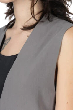 Cotton Vest - Grey -ICHI Sales Shop Evam Eva Cotton Vest Grey E241T075 80 noe 2005