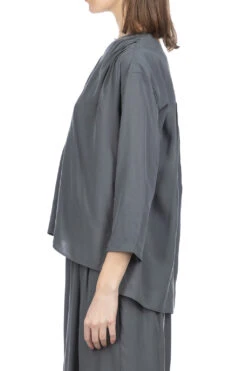 Cupro Pullover - Stone Grey 11 Cupro Pullover - Stone Grey -ICHI Sales Shop Evam Eva Cupro Pullover Stone Grey E241T011 86 03