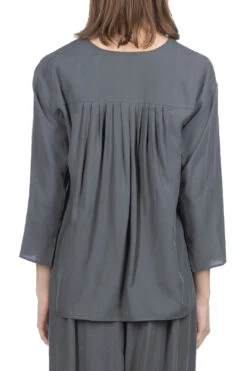 Cupro Pullover - Stone Grey 12 Cupro Pullover - Stone Grey -ICHI Sales Shop Evam Eva Cupro Pullover Stone Grey E241T011 86 04