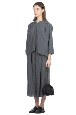 Cupro Pullover - Stone Grey 15 Cupro Pullover - Stone Grey -ICHI Sales Shop Evam Eva Cupro Pullover Stone Grey E241T011 86 08