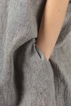 Linen Cotton Poncho - Antique White -ICHI Sales Shop Evam Eva Linen Cotton Poncho Antique White E241T151 4 noe 06