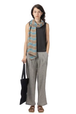 Linen Cotton Tuck Pants - Antique White