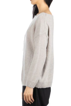 Mohair Lily Pullover - Grege -ICHI Sales Shop Evam Eva Mohair Lily Pullover Grege E233K081 noe 03