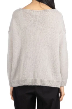 Mohair Lily Pullover - Grege -ICHI Sales Shop Evam Eva Mohair Lily Pullover Grege E233K081 noe 04
