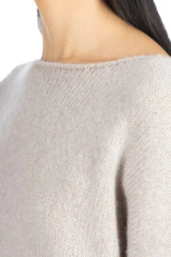 Mohair Lily Pullover - Grege -ICHI Sales Shop Evam Eva Mohair Lily Pullover Grege E233K081 noe 05