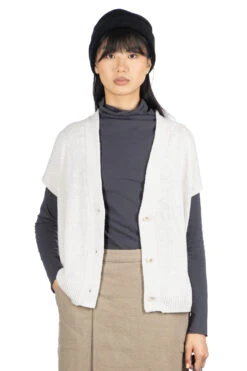 Silk Lily Vest - Antique White