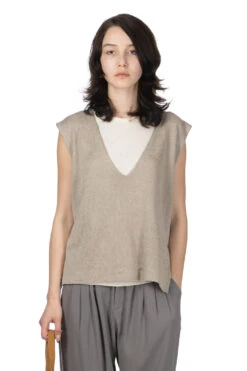 V Neck Vest - Grege