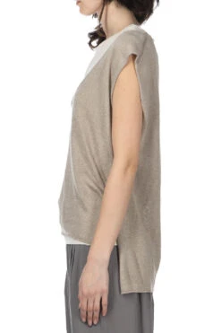 V Neck Vest - Grege -ICHI Sales Shop Evam Eva V Neck Vest Grege E241K050 14 noe 2003