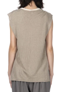 V Neck Vest - Grege -ICHI Sales Shop Evam Eva V Neck Vest Grege E241K050 14 noe 2004