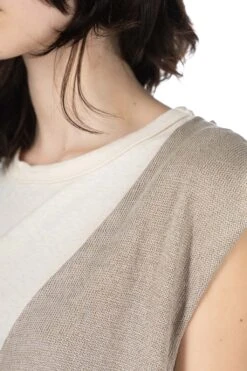 V Neck Vest - Grege -ICHI Sales Shop Evam Eva V Neck Vest Grege E241K050 14 noe 2005