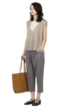 V Neck Vest - Grege -ICHI Sales Shop Evam Eva V Neck Vest Grege E241K050 14 noe 2009