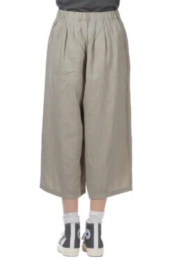 Water Linen Wide Pants - Green Haze -ICHI Sales Shop Evam Eva Water Linen Wide Pants Green Haze E241T064 51 noe 04