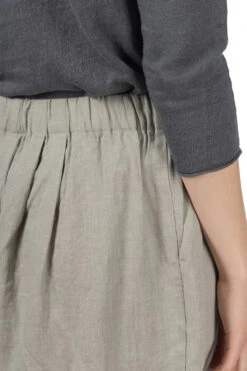 Water Linen Wide Pants - Green Haze -ICHI Sales Shop Evam Eva Water Linen Wide Pants Green Haze E241T064 51 noe 06