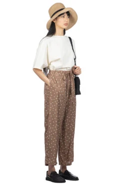 ICHI Dot Relax Pants - Mocha -ICHI Sales Shop Ichi Dot Relax Pants Mocha 116289 08