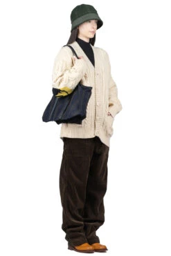 5G Wool Cable Knit Elbow-CAPITAL Cardigan - Natural -ICHI Sales Shop Kapital 5G Wool Cable Knit Elbow CAPITAL Cardigan Natural K2211KN138 NAT ac 09 w