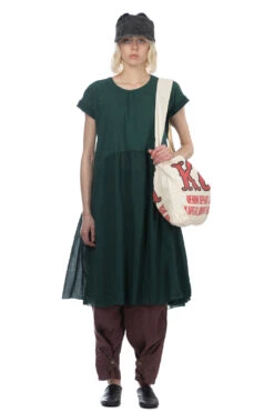 Jersey X Single Gauze AURORA Dress - Green