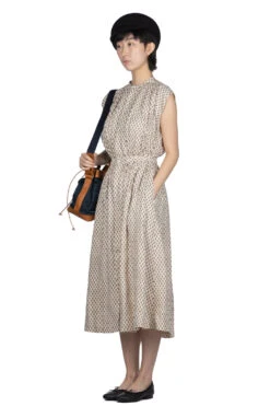 Linen CHIMA-MON Non-Sleeve GYPSY Dress - Natural -ICHI Sales Shop Kapital Linen CHIMA MON Non Sleeve GYPSY Dress Natural K2305OP201 noe 26