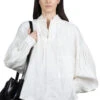 Linen Canvas Frill GYPSY Blouse - White -ICHI Sales Shop Kapital Linen Canvas Frill GYPSY Blouse White EK 1172 WH noe 01