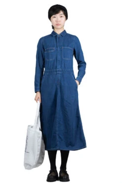 Shirt Denim All-In-One Skirt - Indigo