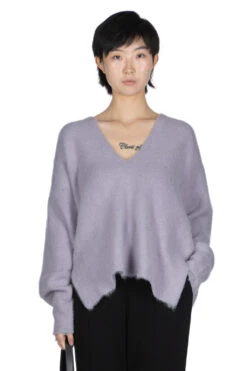 Brused Alpaca Knitted Top - Lavendar