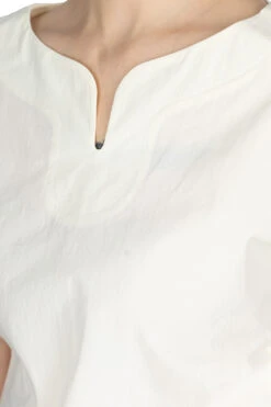 Dry Touch Cotton Blouse - Ecru -ICHI Sales Shop Mame Kurogouchi Dry Touch Cotton Blouse Ecru MM23PF SH722 noe 05