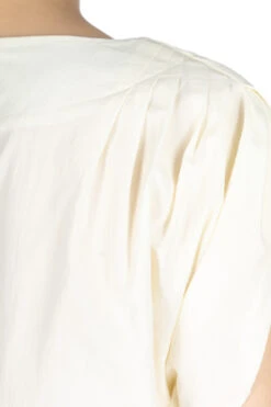 Dry Touch Cotton Blouse - Ecru -ICHI Sales Shop Mame Kurogouchi Dry Touch Cotton Blouse Ecru MM23PF SH722 noe 06