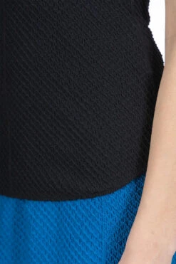 Shirring Jersey Jacquard Sleeveless Top - Black -ICHI Sales Shop Mame Kurogouchi Shirring Jersey Jacquard Sleeveless Top Black MM24SS JS015 BLK 55