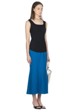 Shirring Jersey Jacquard Sleeveless Top - Black -ICHI Sales Shop Mame Kurogouchi Shirring Jersey Jacquard Sleeveless Top Black MM24SS JS015 BLK 56