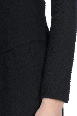 Shirring Jersey Jacquard Top - Black -ICHI Sales Shop Mame Kurogouchi Shirring Jersey Jacquard Top Black MM24SS JS014 BLK 26 w