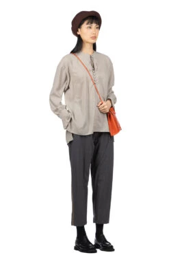 Pullover Ribbon Blouse - Grege -ICHI Sales Shop Manon Pullover Ribbon Blouse Grege MNN SH 230 GR 07