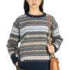 Fair Isle Sweater - Navy -ICHI Sales Shop NARU Fair Isle Sweater Navy 652711 01
