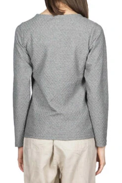 Jacquard Pullover - Grey -ICHI Sales Shop NARU Jacquard Pullover Grey 650203 04
